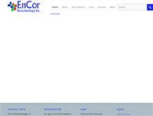 Tablet Screenshot of encorbio.com